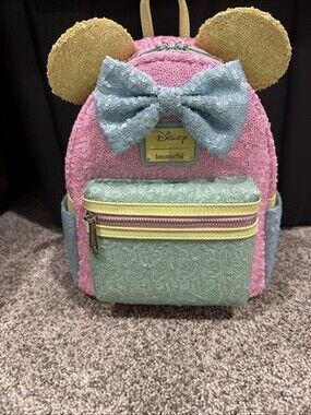 Loungefly Limited Edition Exclusive - Minnie Mouse Pastel Sequin Mini Backpack